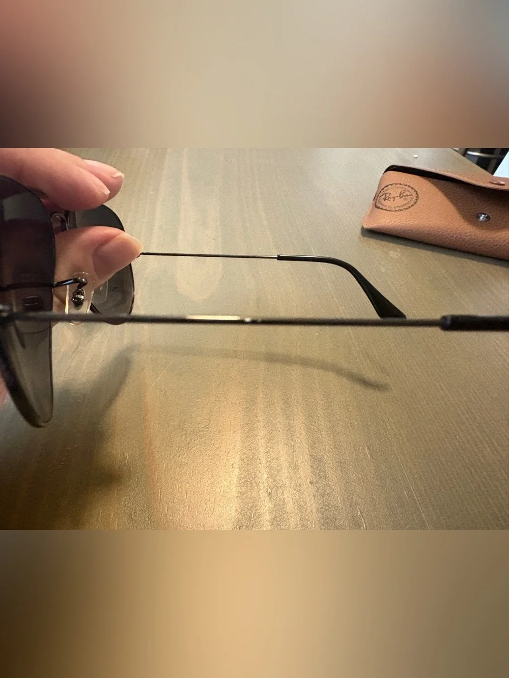 Ray-Ban 3025 Aviator Sunglasses Gunmetal Polarized Lenses Medium